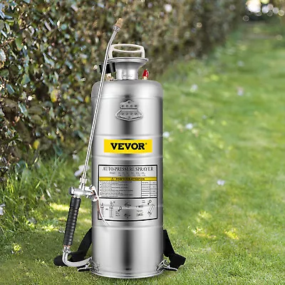 VEVOR 3.5 Gal/12L Garden Pressure Sprayer Stainless Steel Hand Pump Sprayer • £58.79