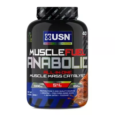 £41.99 • Buy USN Muscle Fuel Anabolic Chocolate All-in-one Protein Powder Shake (2kg):