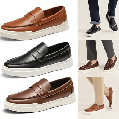 Men's Casual Dress Shoes Classic Lightweight Slip-Resistant Penny Loafers 8-13 • $29.89