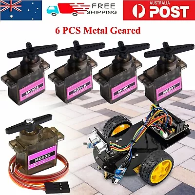$23.89 • Buy 6x MG90S Motor Metal Geared Gear RC Micro Servo Smart Robot Car Boat Airplane AU