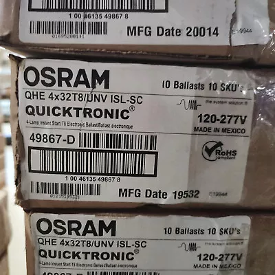 OSRAM / Sylvania Quicktronic 4 Lamp Ballast QHE 4x32T8/UNV ISL-SC SINGLES NEW • $10