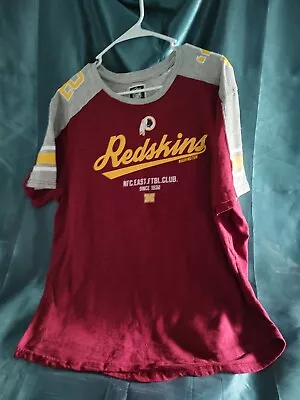 Washington Redskins Football Slub Jersey Crew Neck T-shirt Men’s Size XL Red • $24.99