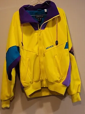 Vintage Nevica Fleece Ski Zip-up Jacket. S. 42 Authentic Rare Multicolor Vtg 90s • $30