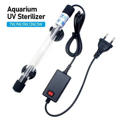 Fish Tank UV Sterilizer Lamp Light Water Cleaner For Aquarium Lamp Fish Pond • £15.97