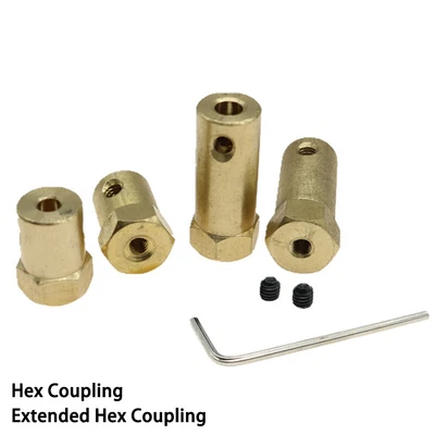 £2.22 • Buy 2mm-8mm Brass Extended Hex Coupling Motor Joint Coupler For RC Boat Model DIY