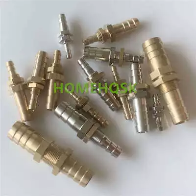 £3.11 • Buy Brass Reducer Bulkhead Fittings Barb Hose Tube Connector Air Fuel Water Gas Boat