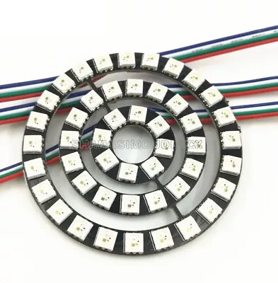 3bit 7-bit 12-bit 16-bit 24-bit 60-bit WS2812 5050 RGB Lamp Panel Round LEDRing • $1.07