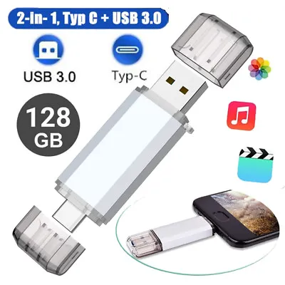 USB 3.0 128 GB Flash Drive Type C OTG Memory Storage Stick For Android Phone/PC • $10.49