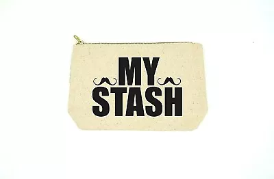 Twisted Wares Bitch Makeup Travel Accessory Bag My Stash Mustache • $6.99