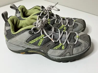 Merrell Siren Sport Grey Lime Sneakers Women's EU 38.5 US 8 Hiking Outdoor Shoes • $18
