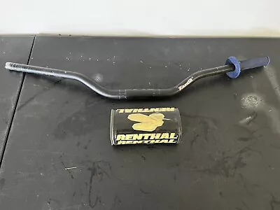 Renthal 1 1/8 Fat Bar Handlebars 839 Yz Cr Crf Rm Kx 250 450 Pad Twist Throttle • $50