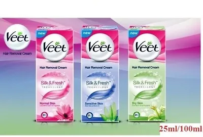 Veet Hair Removal Cream Silk & Fresh*Dry Skin* Sensitive Skin*Normal Skin • $13.85