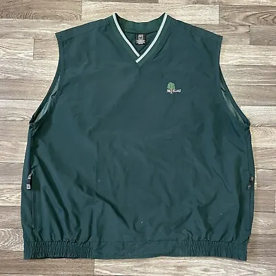 Vintage Nike Golf Windbreaker Vest Men’s 2XL Solid Green Swoosh Logo Retro • $54.71