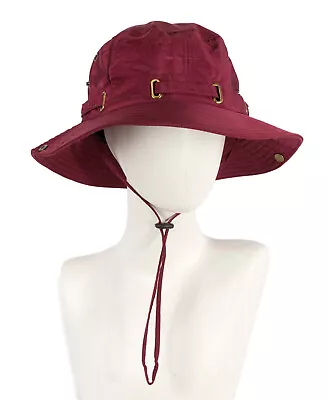 £24.89 • Buy Burgundy Weatherproof Foldable Bucket Hat For Sport Fishing Golf Bush Walking