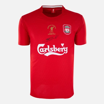 £274.99 • Buy Steven Gerrard Signed Liverpool Shirt 2005 Istanbul Champions Home [Front]