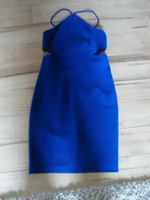 Aidan By Aidan Mattox Womens Cut Out Royal Blue Dress - Size 0 • $12