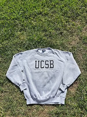 Jansport UCSB University Of Santa Barbara Vintage Sweatshirt Men's Large Gray • $36.99