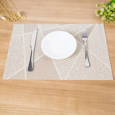 Set Of 4 Vinyl Placemats For Dining Table Non-Slip PVC Washable Heat Resistant • $11.99