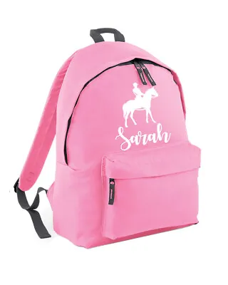 Personalised Horse Riding Backpack For School Girls Boy Bag Rucksack Custom L447 • £22.95