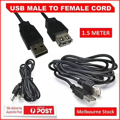 $4.44 • Buy USB Extension Data Cable 2.0 A Male To A Female Long Cord For MacBook & Computer