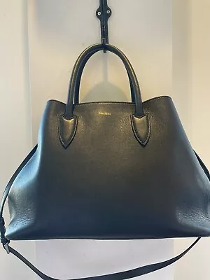 MaxMara Black Leather Tote • $400