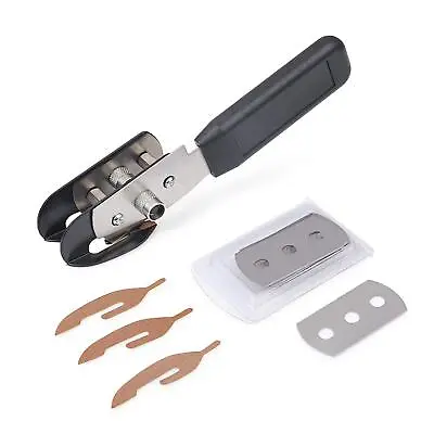 Twin Head Pro Coated Strip Knife Anti-Stick Tint Cutting Tool 10 Blade Felt Edge • $23.65