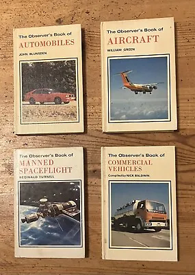 Observers Books X4 Automobiles Aircraft MannedSpacecraft Commercial Vehicles • £5.10