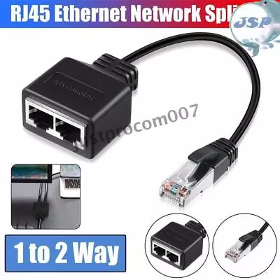 Gigabit Ethernet Splitter RJ45 LAN Ethernet Cable Splitter Cable Ethernet Socket • $11.11