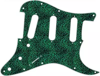 Stratocaster Strat Pickguard Custom Fender SSS 11 Hole Guitar Leopard Print GR • $59.40