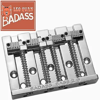 NEW Leo Quan® Badass II ™ Bass Bridge For 4-string Fender P/Jazz Bass® - CHROME • $79.95