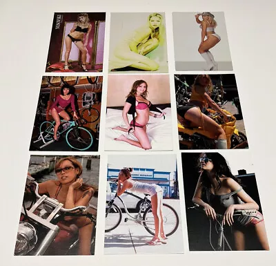 Postcard Lot Of  9 Pinup Risqué Bikini Girl Bathing Beauty  Bike POSTCARD #118 • $8.99
