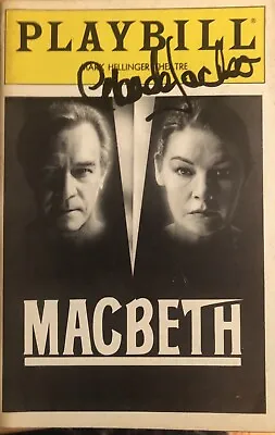 Glenda Jackson Signed MACBETH Broadway Playbill • $49.99