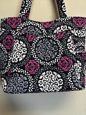 Vera Bradley Winter 2013 Pattern Canterberry Magenta Top Zip Tote Medium Size • $19.99