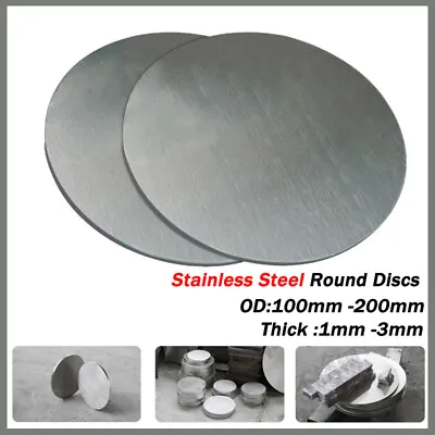 Stainless Steel Blank Round Discs 304 Grade Sheet Metal Precision Laser Cut • $8.45