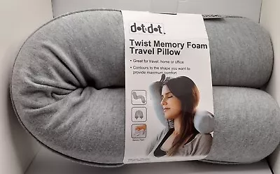 Dot&Dot Twist Memory Foam Travel Pillow For Neck Chin Lumbar And Leg Support • $28.82