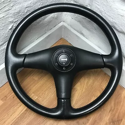 Genuine Mazda MX-5 MK1 Black Leather MOMO Steering Wheel. Eunos Etc. SUPERB! 4A • $445.40