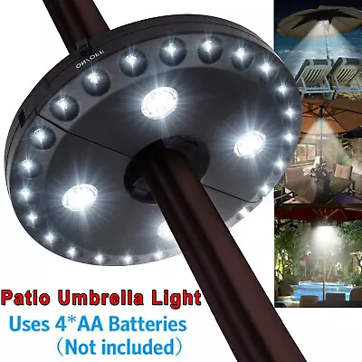 NEW 28 LED Patio Umbrella Parasol Lights 3 Brightness Mode Outdoor Camping Lamps • $17.99