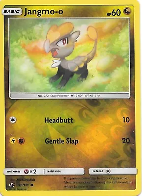 JANGMO-O 75/111 S&M Crimson Invasion Reverse Holo Pokemon Card  NM • $1.99