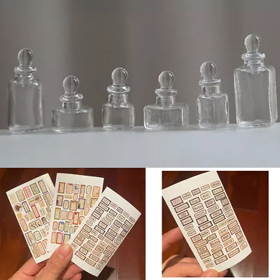 6PC DollHouse Miniature 1:12 Scale DIY Magic Bottle Kitchen Jar Perfume Glass • $11.99