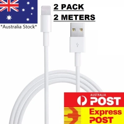 $15.99 • Buy 2x 2m MFI Certified Lightning Charging Cable For Apple IPhone 7 8 X 11 12 13 14