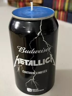 METALLICA COLLECTOR'S LIMITED Budweiser Quebec Show Beer Can Candle - Blue • $24.99