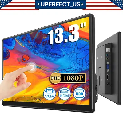 13.3  Portable Touchscreen IPS Monitor Display LCD VGA For Raspberry Pi Mini PC • $79.99