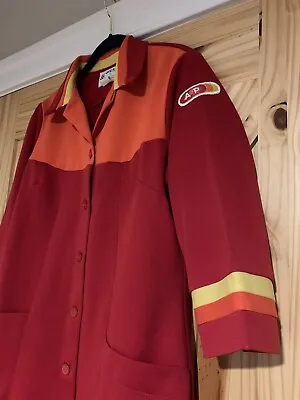 Vintage A&P Grocery Fast Food Worker Uniform Checkout Brew Schneider Red Orange • $125