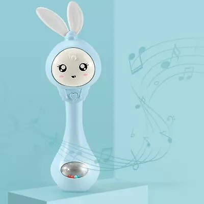 Cartoon Rabbit Baby Shaking Rattle Hand Bell Music Light Teether Toy Baby • £5.65