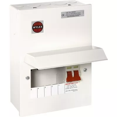 Wylex NM506L Amendment 3 Metal Clad 5 Way Consumer Unit With 100A Main Switch  • £46