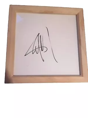 Oasis Signed White Card Framed Signed By Liam Gallagher • £0.99