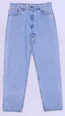 C3891 VTG Levi's 555 Relaxed Fit Straight Leg Denim Jeans Made In USA Size 34x32 • $25.99