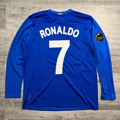 Retro Ronaldo 7 Manchester United UCL Final 2008-2009 Away Long Sleeve Jersey • $74.70