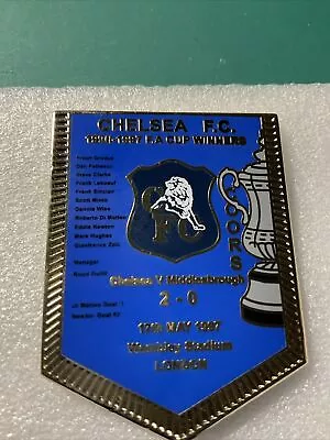 Chelsea Badge -  “ F A Cup Winners 1996/97  Pennant “ Pin Badge • £3.99