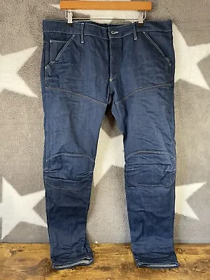 G-STAR RAW 5620 Low Tapered Denim Jeans Mid Blue Size W38 L34. Near Mint Cond. • £34.99